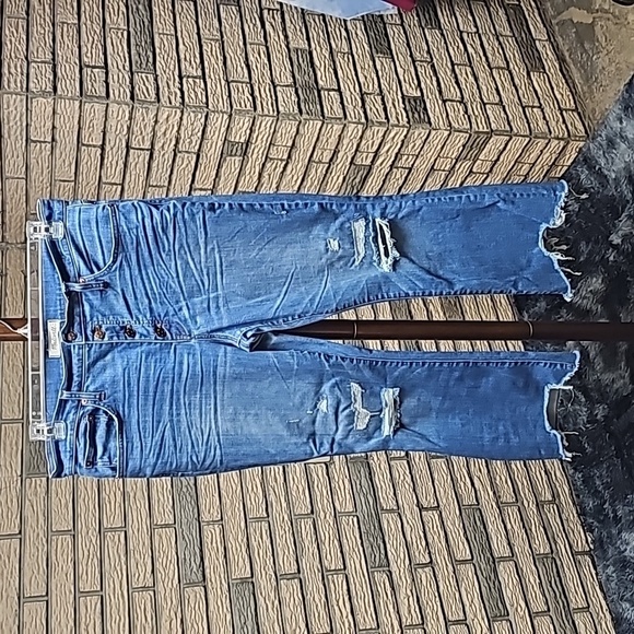 Madewell Cali Demi Boot Jeans Raw Hem Sz 32 - Picture 2 of 16